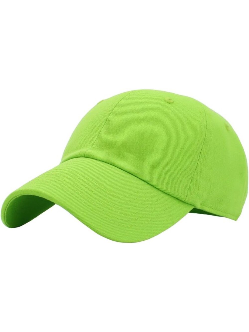 〽️Unisex Lime Green Adjustable Low Crown Baseball Classic Cotton Plain Dad Hats